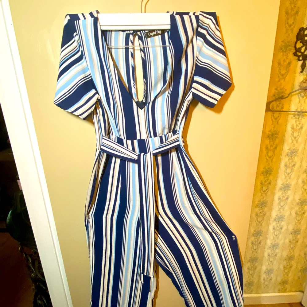 Striped jumpsuit number 9/small